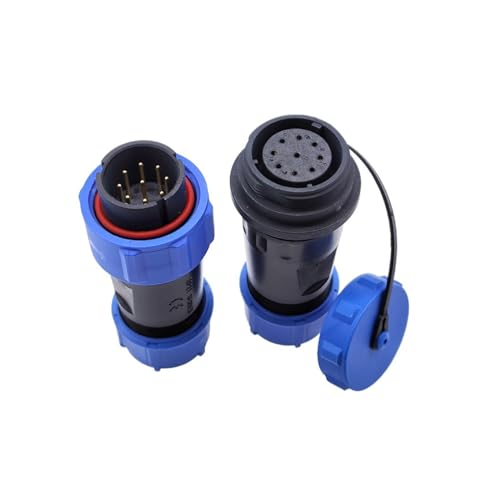 1 Paar SP2110 SP2111 wasserdichter Steckverbinder Docking 2Pin 3Pin 4Pin 5Pin 7Pin 9Pin 12Pin IP68 Netzkabelanschluss SP21(9Pin) von VLALAMNO