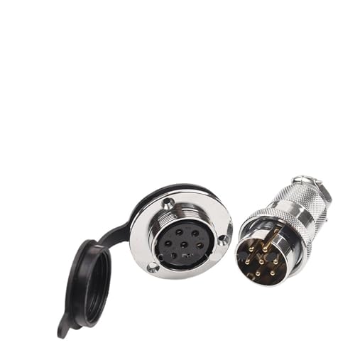 1 Satz DF30 GX30 Luftfahrtstecker Buchse und Stecker 2 3 4 5 7 8-poliger runder Flanschstecker for die Energieindustrie(DF30-7F Round Flange) von VLALAMNO