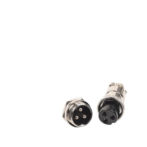 1 Satz GX20-Muttertyp männlicher und weiblicher elektrischer Steckverbinder 2/3/4/5/6/7/8/9/10/12/14/15-poliger 20-mm-Runddraht-Panel-Luftfahrt-Buchsenstecker(GX20-3 Nut type) von VLALAMNO
