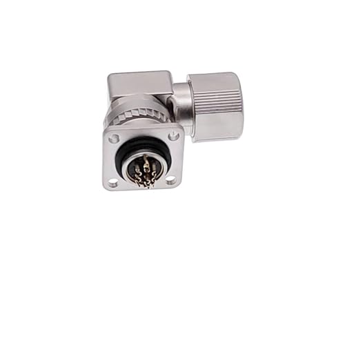 1 Stück Servomotor-Stecker CM10 10-poliger Winkel gerade 2-adrige Servo-Encoder-Buchse DDK-Metallstecker(Angle 10Pin) von VLALAMNO