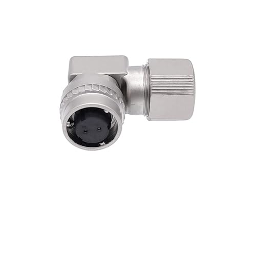 1 Stück Servomotor-Stecker CM10 10-poliger Winkel gerade 2-adrige Servo-Encoder-Buchse DDK-Metallstecker(Angle 2Pin plug) von VLALAMNO