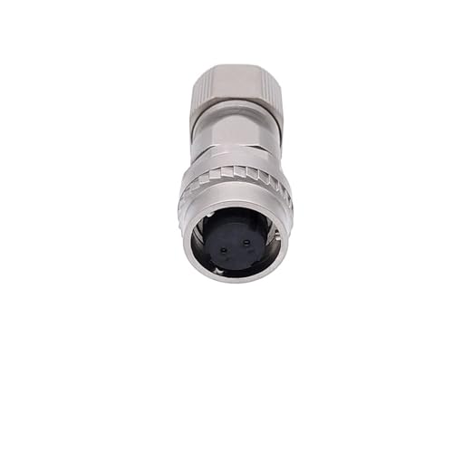 1 Stück Servomotor-Stecker CM10 10-poliger Winkel gerade 2-adrige Servo-Encoder-Buchse DDK-Metallstecker(Straight 2Pin plug) von VLALAMNO