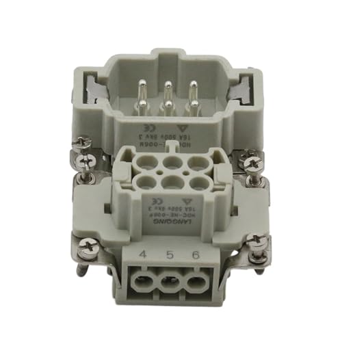 6-adriger Hochleistungsstecker HDC-HE-06-Stecker, Buchsenstecker, 16A500V-Luftfahrtsteckerkern(The male connector) von VLALAMNO