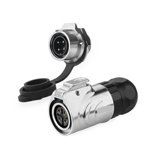 LP16 Aviation 4-poliger M16-IP67-wasserdichter Stromanschluss, männlich, weiblich, Stecker, Drahtanschluss, geeignet for Broadcast-Video-LED-Beleuchtung(Female Plug Set1) von VLALAMNO