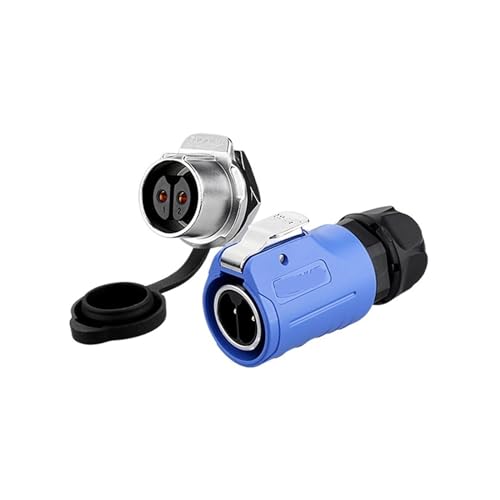 LP20 2-poliger M20-Luftfahrt-IP67-wasserdichter elektrischer Industrie-Stromanschluss, Steckdosenanschluss for Überwachungsgeräte(Male Plug Set1) von VLALAMNO