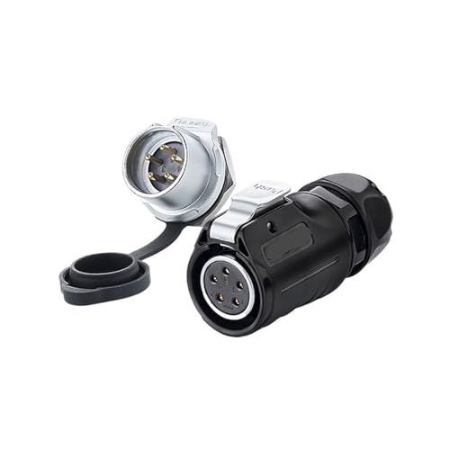 LP20 5Pin M20 IP67 Wasserdicht Luftfahrt Kabel Strom Stecker Stecker Buchse Stecker for Audio Video Automatisierung Ausrüstung(Female Plug Set1) von VLALAMNO