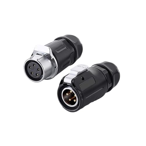 LP20 5Pin M20 IP67 Wasserdicht Luftfahrt Kabel Strom Stecker Stecker Buchse Stecker for Audio Video Automatisierung Ausrüstung(Male Plug Set3) von VLALAMNO