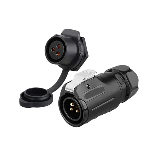 LP20 Kunststoff 2 3 4Pin M20 Luftfahrt elektrischer Stecker Buchse Buchse Drahtverbindung Schweißverbinder for die Automatisierungsindustrie(3Pin Plug Set 1) von VLALAMNO