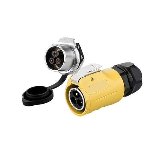 LP20 M20 Luftfahrt 3-polig 20A 500V wasserdichtes Kabel Stromstecker Steckdose Stoßverbinder passend for Außenstrahler Radio KL4-4b(Male Plug Set1) von VLALAMNO