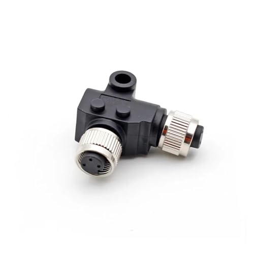 M12 auf M12 Dreiwegeadapter 2Pin 3Pin 4Pin 5Pin 6Pin 8Pin 12Pin 1 männlich 2 weiblich Sensorverteiler-Konvertierungsstecker(L type,3Pin) von VLALAMNO
