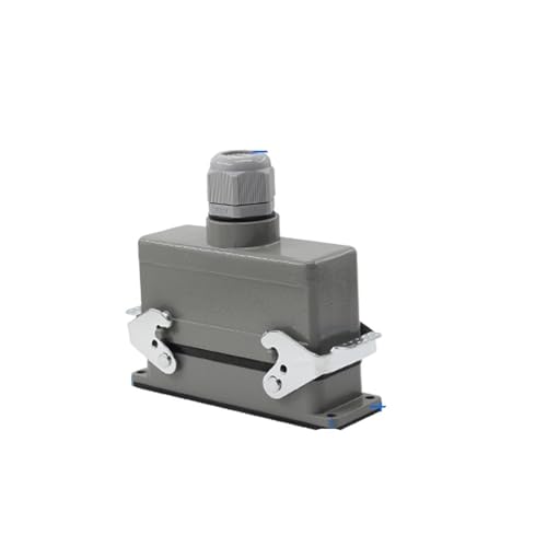 Rechteckiger Hochleistungssteckverbinder HDC-HE4 6 10 16 20 24 32 48-adriger 16A wasserdichter Luftfahrt-Steckerkopf-Seitenleitungssteckverbinder(24 core top line) von VLALAMNO