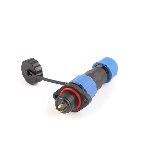 SP13 IP68 wasserdichter Steckverbinder mit Mutter/Flansch/Stoß-Stecker, Buchse, 1–9-poliger Steckverbinder for Schalttafelmontage, Draht und Kabel for die Luftfahrt(Flange TYPE,KL4-2b) von VLALAMNO