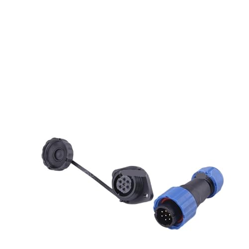SP16 IP68 wasserdichter Stecker und Buchse 2 3 4 5 7 9PIN-Stecker mit 2-Loch-Flanschstecker(SP16-7F) von VLALAMNO
