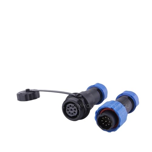 SP16 IP68 wasserdichter Steckverbinder, männlicher Stecker und weibliche Buchse, 2/3/4/5/6/7/8/9-poliger Draht- und Kabelanschluss, Docking-Luftfahrt(SP16-9D) von VLALAMNO