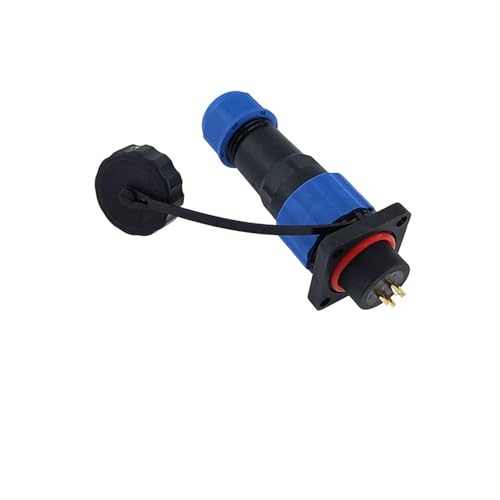 SP16 Wasserdichter quadratischer Steckverbinder 2/3/4/5/6/7/8/9 Pin IP68 Netzkabelanschluss Stecker und Buchse(Square 4P) von VLALAMNO