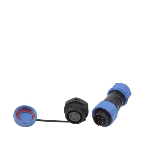 SP17 IP68 elektrischer wasserdichter Steckverbinder mit hinterer Mutter, 2/3/4/5/7/9-poliger Kabel-Luftfahrtstecker mit Steckdose(SP17-4L) von VLALAMNO