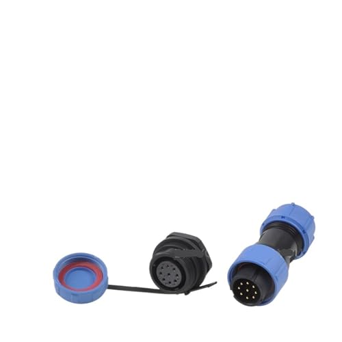 SP17 IP68 elektrischer wasserdichter Steckverbinder mit hinterer Mutter, 2/3/4/5/7/9-poliger Kabel-Luftfahrtstecker mit Steckdose(SP17-9L) von VLALAMNO