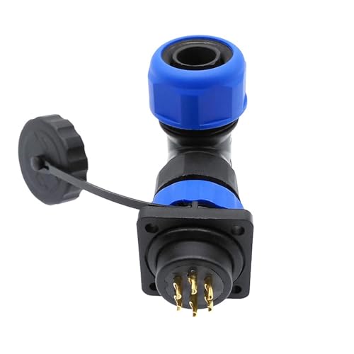 SP20 Balg wasserdichtes Gelenk 2/3/4/5/6/7/9/10/12/14Pin IP68 Flanschbuchse Winkelgelenk 90-Grad-Winkel(6 pin) von VLALAMNO