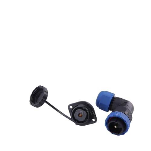 SP20 IP68 Flanschtyp 90 Grad Winkelstück wasserdichter Stecker Steckdose Winkel Luftfahrtstecker 1/2/3/4/5/6/7/9/10/12/14 Pin(SPW20-1F) von VLALAMNO