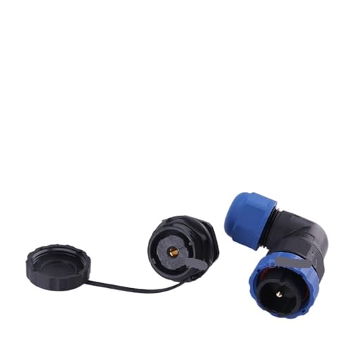 SP20 IP68 hintere Mutter 90-Grad-Winkel wasserdichter Stecker 1/2/3/4/5/6/7/9/10/12/14-poliger Industrie-Winkel-Luftfahrtstecker(SPW20-1L) von VLALAMNO