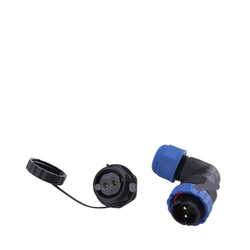 SP20 IP68 hintere Mutter 90-Grad-Winkel wasserdichter Stecker 1/2/3/4/5/6/7/9/10/12/14-poliger Industrie-Winkel-Luftfahrtstecker(SPW20-2L) von VLALAMNO