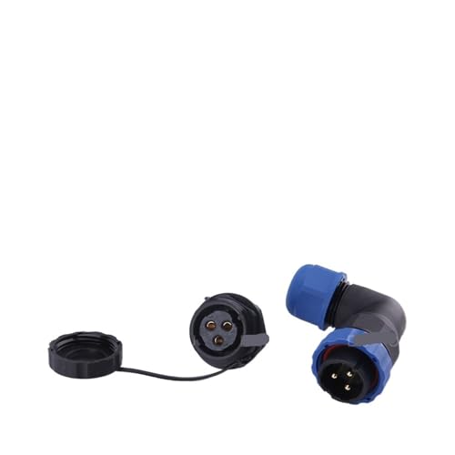 SP20 IP68 hintere Mutter 90-Grad-Winkel wasserdichter Stecker 1/2/3/4/5/6/7/9/10/12/14-poliger Industrie-Winkel-Luftfahrtstecker(SPW20-3L) von VLALAMNO