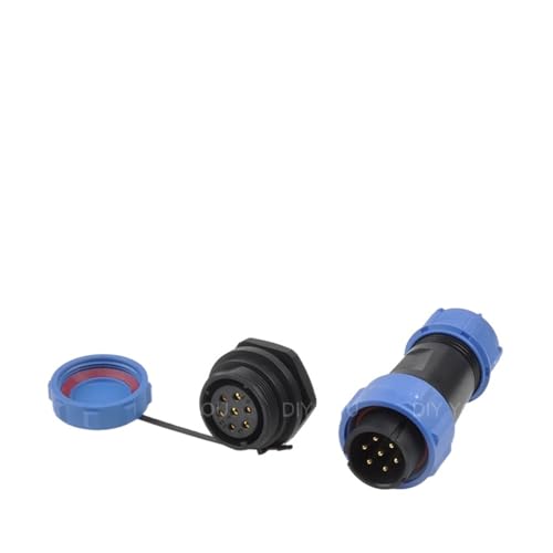 SP21 IP68 Gegenmutter Schweißen elektrischer wasserdichter Stecker Steckdose 2 3 4 5 7 9 12 Pin Panel Netzkabel Luftfahrtstecker(SP21-7L) von VLALAMNO