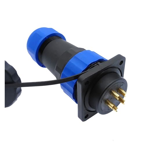 SP28 Gerader wasserdichter IP68-Stecker, 2-polig, 3/4/5/6/7/8/9/10/12/14/16/19/22/24/26-polige Flanschbuchse(KL4-4b) von VLALAMNO