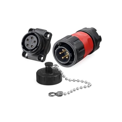 YM20 M20 5-poliger Luftfahrt-Kabel-Stromanschluss, männlich und weiblich, Steckdose, Marine-Dock, Marine(Male Plug Set) von VLALAMNO