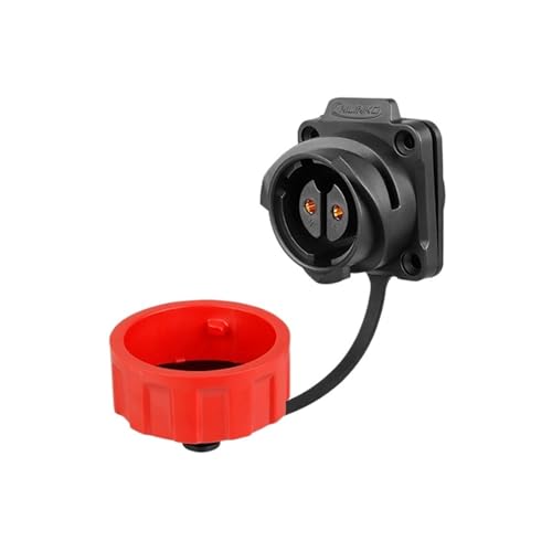 YM24 M24 Luftfahrt 2-polige Steckdose, Kabelanschluss, Stromanschluss, geeignet for Marine-Solar-Mining-Traktor KL4-3b(Female Flange Socket) von VLALAMNO