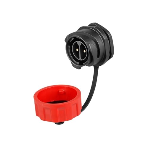 YM24 M24 Luftfahrt 2-polige Steckdose, Kabelanschluss, Stromanschluss, geeignet for Marine-Solar-Mining-Traktor KL4-3b(Male Straight Socket) von VLALAMNO