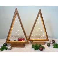 Christmas Tree, Tree Made Of Solid Oak With Led Lights, Stylish Decoration Christmas Tree, Tree Made Of Solid Oak With Led Lights, Stylish Decoration von VLAMONDesigns