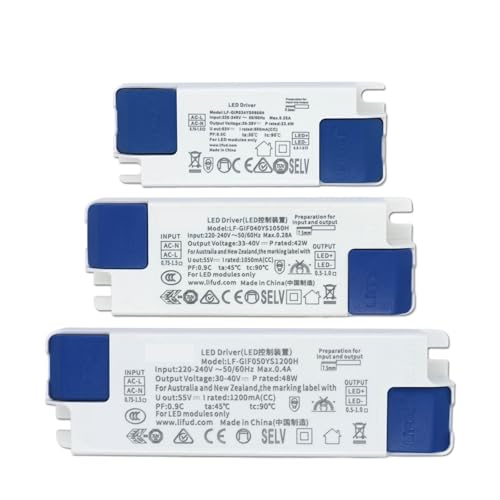 No Flicker Lifud LED Isolation Driver Flame Retardant Series AC220-240V Power Supply 25-42V 33-40V Adapter Lighting Transforme(12.6W 25-42V 300mA) von VLFUMUXKQ