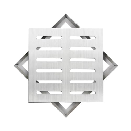 VLKLPZAHAK 20cm 25cm Abflussgitter Quadratische Kanalgitter Edelstahl Bodenablaufabdeckung Abflussabdeckung Für Badezimmer Außenbereich Garten(11.8x7.87x0.8in-300x200x20mm) von VLKLPZAHAK