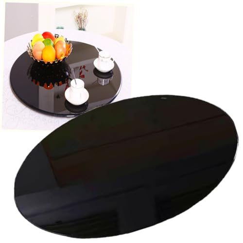VLKLPZAHAK 70 80cm Tischplatte Lazy Susan Glas Drehteller Esstisch Drehbares Servierplatte Drehplatte Serviertablett Großer Drehteller Organizer(70cm/28Inch) von VLKLPZAHAK