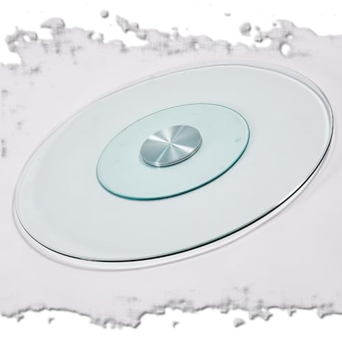 VLKLPZAHAK Drehbare Servierplatte Drehteller 60cm 70cm 80cm 90cm Drehplatte Glas Esstisch Servierteller Rund Tischplatte Transparent Drehbares Lazy Susan(60cm-23.6in) von VLKLPZAHAK