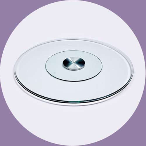 VLKLPZAHAK Esstisch Drehteller Gehärtetes Glas Lazy Susan Runder Servierplatte Drehbares Tischplatte, Transparente Tischplatte, Servierplatte Für Restaurants(85cm-33.5in) von VLKLPZAHAK