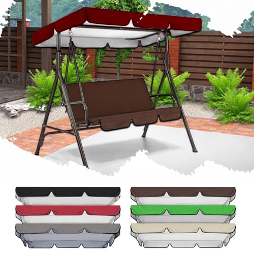VLKLPZAHAK Hollywoodschaukel Dachbezug 210x145cm Ersatzabdeckung Sonnendach Für HäNgematten Gartenschaukel wasserdichte Ersatzdach Für Balkonschaukel(Red,74.8x52in-190x132cm) von VLKLPZAHAK