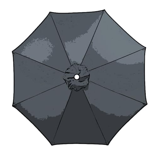 VLKLPZAHAK Marktschirm Ersatztuch Wasserdicht Ersatz Baldachin 2m 2.7m 3m 3.5m Terrassenschirm Ersatzabdeckung Polyester Ersatzdach 6 Rippen/8 Rippen(6/2.3m-7.5ft) von VLKLPZAHAK