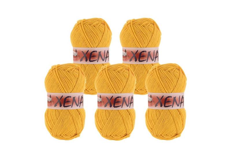 VLNIKA 5 x 100g Strickgarn Xena Häkelwolle, 1000 m, 621 gelb VLNIKA 5 x 100g Strickgarn Xena Häkelwolle, 1000 m, 621 gelb von VLNIKA
