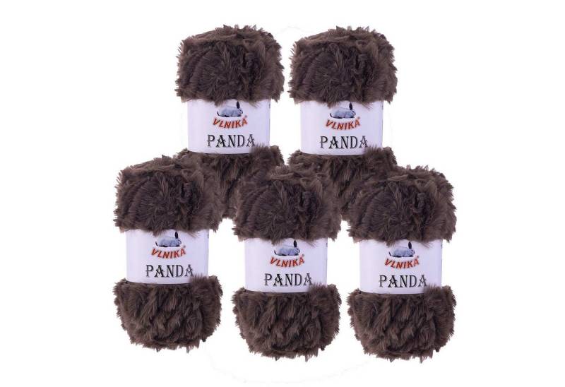 VLNIKA 500g Strickgarn Panda Häkelwolle, 330 m, 006 schokobraun von VLNIKA