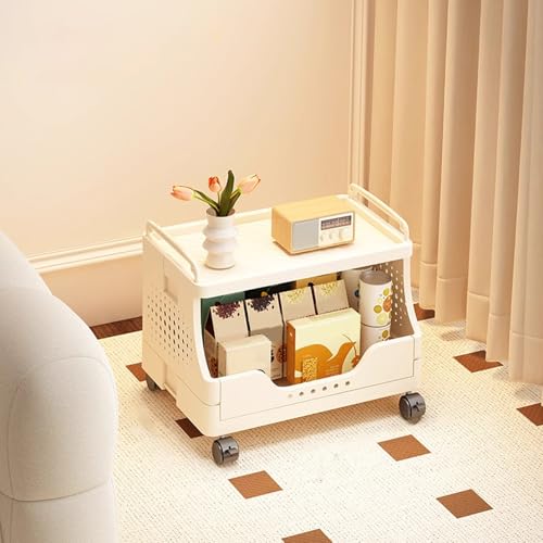VLOBAOM 1-4-Tier-Rollwagen Mit Abschließbaren Rädern Faltbare Plastikregal-Aufbewahrungsorganisatorin Für Küchenbad Pantry Wohnzimmer White,1 Tier VLOBAOM 1-4-Tier-Rollwagen Mit Abschließbaren Rädern Faltbare Plastikregal-Aufbewahrungsorganisatorin Für Küchenbad Pantry Wohnzimmer White,1 Tier von VLOBAOM