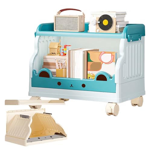 VLOBAOM 1-4-tier-Kunststoff-Rollverkehrswagen Mit Abschließbaren Rädern Multifunktionaler Organizer Trolley Faltbares Speicherregal Mobile Regal Blue,1 Tier S VLOBAOM 1-4-tier-Kunststoff-Rollverkehrswagen Mit Abschließbaren Rädern Multifunktionaler Organizer Trolley Faltbares Speicherregal Mobile Regal Blue,1 Tier S von VLOBAOM