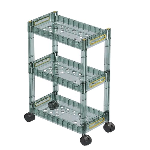 VLOBAOM 3 Tier -Acryl -Rollkarren Mit Abschließbaren Rädern Klare Mobile Regaleinheit Ausrutschen Trolley Für Küchenbadbüro Aus Clear,3 Tier VLOBAOM 3 Tier -Acryl -Rollkarren Mit Abschließbaren Rädern Klare Mobile Regaleinheit Ausrutschen Trolley Für Küchenbadbüro Aus Clear,3 Tier von VLOBAOM