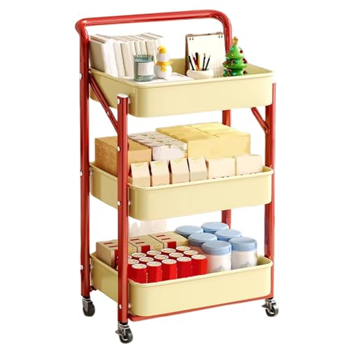 VLOBAOM 3 -Tier -Roll -Utilitätswagen Klappbarer Metall Organizer Mit Griff Und Abschließbaren Rädern Multifunktionale Lagerregale Für Küchenbad Wohnzimmer Büro Yellow,17.7" Dx11.8 Wx33.9 H VLOBAOM 3 -Tier -Roll -Utilitätswagen Klappbarer Metall Organizer Mit Griff Und Abschließbaren Rädern Multifunktionale Lagerregale Für Küchenbad Wohnzimmer Büro Yellow,17.7" Dx11.8 Wx33.9 H von VLOBAOM