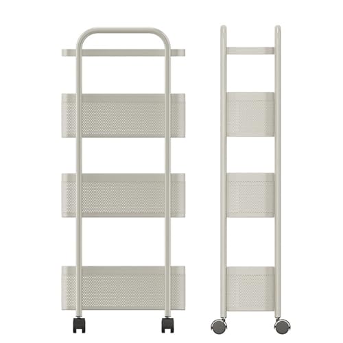 VLOBAOM 4-Tier Rolling Utility Cart Mit Abschließbaren Rädern Metall Multifunktionale Aufbewahrung Trolley Organizer Für Büro Wohnzimmer Küche White,6.9" Dx15.7 Wx35.4 H VLOBAOM 4-Tier Rolling Utility Cart Mit Abschließbaren Rädern Metall Multifunktionale Aufbewahrung Trolley Organizer Für Büro Wohnzimmer Küche White,6.9" Dx15.7 Wx35.4 H von VLOBAOM