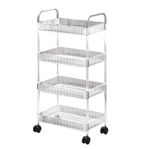 VLOBAOM 4 -Tier -Rollwagen Mit Abschließbaren Rädern, Klarer Acrylküchenlager -Dienstprogramm Trolley Mobile Regal Multifunktionskorb Ständer Für Badezimmer Clear,9.8" Dx14.6 Wx37.4 H VLOBAOM 4 -Tier -Rollwagen Mit Abschließbaren Rädern, Klarer Acrylküchenlager -Dienstprogramm Trolley Mobile Regal Multifunktionskorb Ständer Für Badezimmer Clear,9.8" Dx14.6 Wx37.4 H von VLOBAOM
