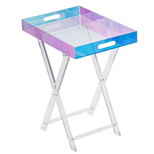 VLOBAOM Bunter Acryl-Couchtisch, Faltbarer Tray Side End Tisch, Moderner Kleiner Schreibtisch Für Wohnzimmer Schlafzimmer Büro Multi-Colored,20" Dx14 Wx24 H VLOBAOM Bunter Acryl-Couchtisch, Faltbarer Tray Side End Tisch, Moderner Kleiner Schreibtisch Für Wohnzimmer Schlafzimmer Büro Multi-Colored,20" Dx14 Wx24 H von VLOBAOM