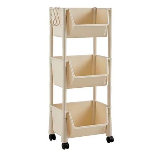 VLOBAOM Utility Rolling Cart Mit Abschließbaren Rädern 2-4 Tier Mobiler Trolley Plastiklagerregale Für Küchenbad Büro Wäsches Wohnzimmer White, 3 Tier VLOBAOM Utility Rolling Cart Mit Abschließbaren Rädern 2-4 Tier Mobiler Trolley Plastiklagerregale Für Küchenbad Büro Wäsches Wohnzimmer White, 3 Tier von VLOBAOM