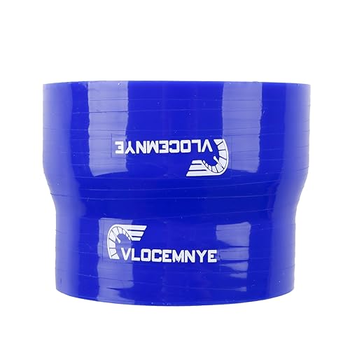 VLOCEMNYE Gerader Silikon-Kupplungsschlauch, ID 32 mm - 45 mm, Länge 76 mm, 4-lagig verstärkter Turbo-/Ladeluftkühler/Ansaugrohr-Kupplung, industrielle Hydraulikschläuche, Blau von VLOCEMNYE